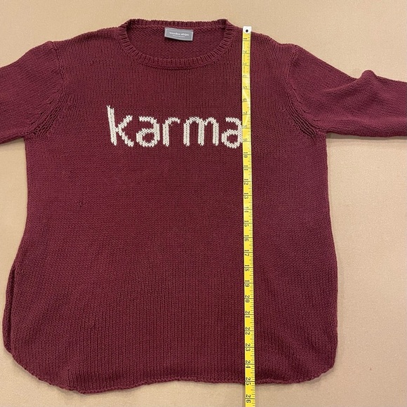 Wooden Ships Burgundy Karma Lightweight Knit Sweater Size M/L - Picture 6 of 12